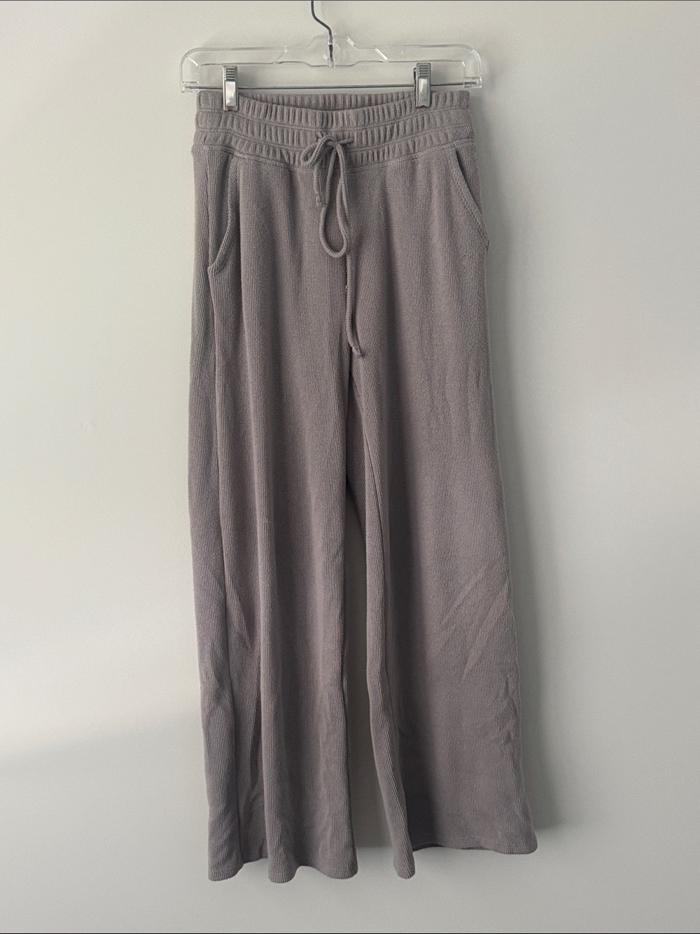 Gilly Hicks Taupe Waffle Knit Lounge Pants Size XS
